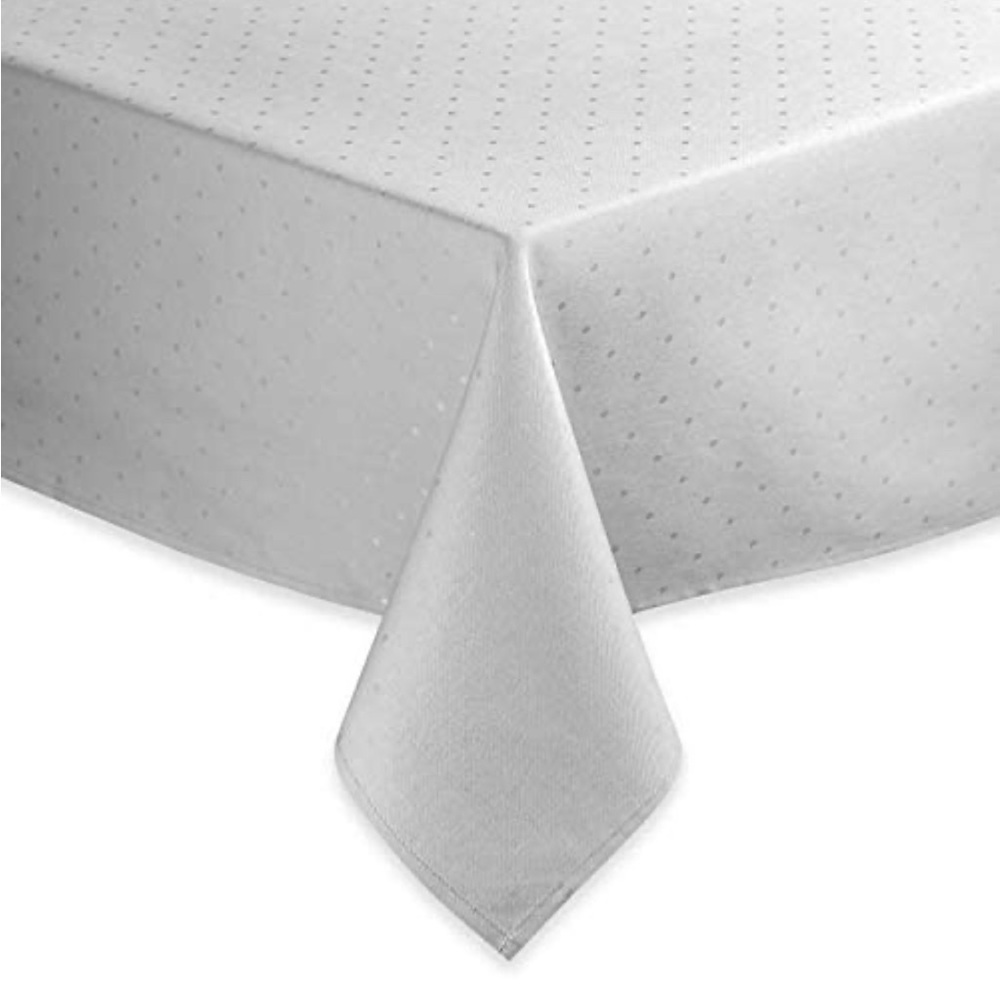 Kate Spade Larabee Dot Beige Cotton Tablecloth 60"x102" Rectangular & 8 Napkins
